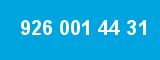 926 001 44 31 926 001 44 31